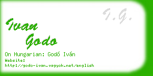 ivan godo business card