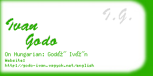 ivan godo business card